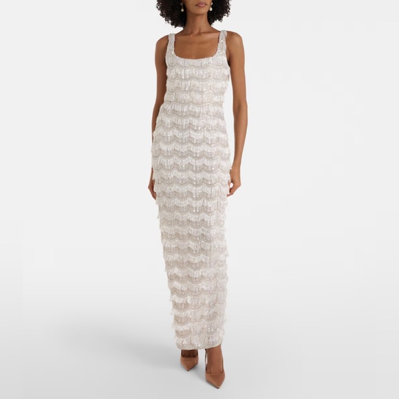 Rachel Gilbert Dresses & Skirts - Rachel Gilbert Sadie Gown Dress Beaded Ivory Size 4